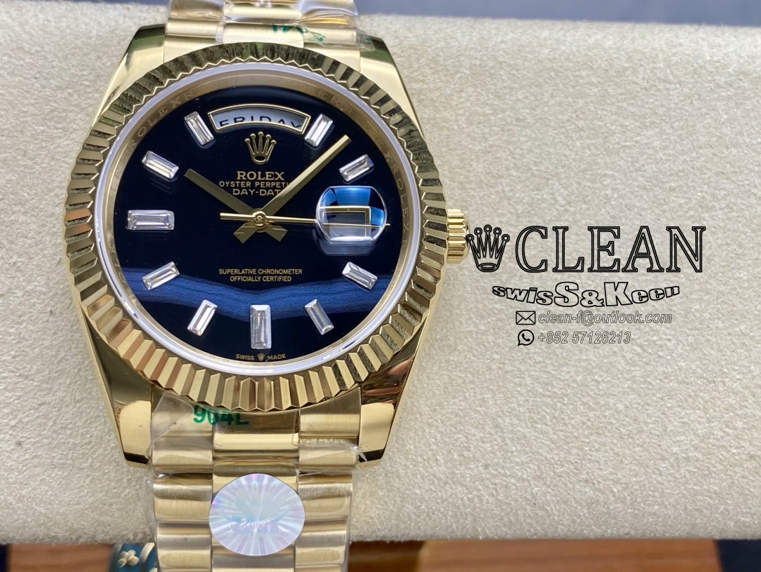 000c28eea5f9127509bfdc38fedf3120 ROLEX DAY-DATE BLACK DIAL 40MM - Image 1