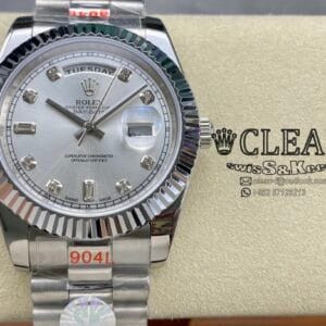 ROLEX DAY-DATE SILVER DIAL 40MM