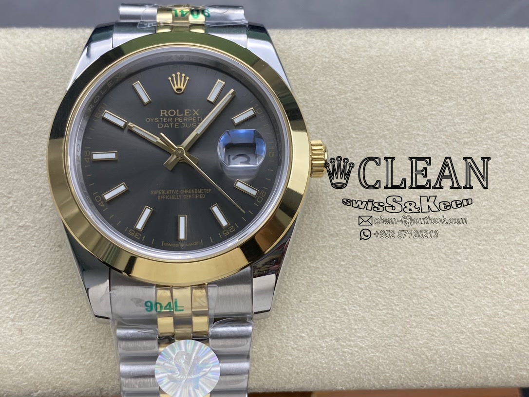 059d66e4939f03b5661fe6b66cce4b5d ROLEX DATEJUST BLACK DIAL 41MM - Image 1