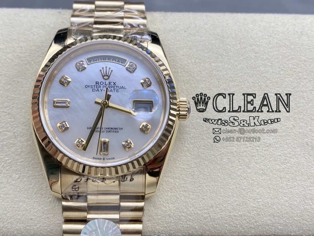 09fb4e7c8c8f13b06bb56197275cf435 ROLEX DAY-DATE WHITE DIAL 36MM - Image 1