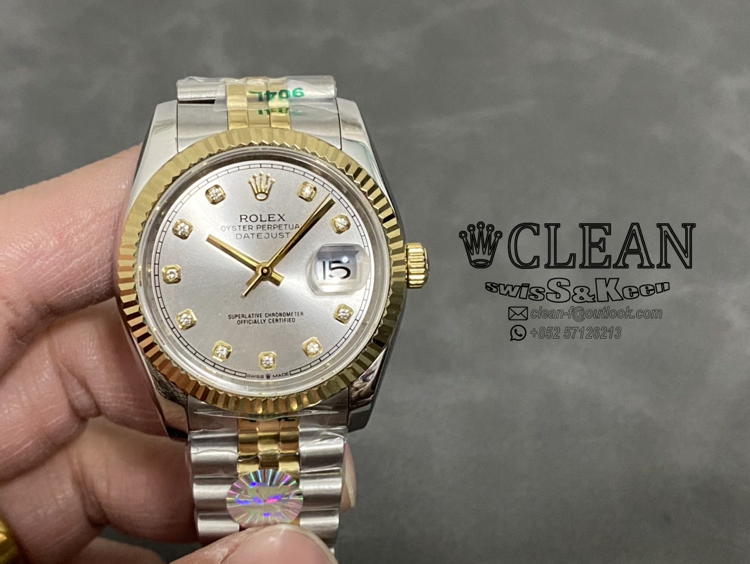 12e89c20c66d656a89f958cf4bf5429e ROLEX DATEJUST SILVER DIAL 36MM - Image 1