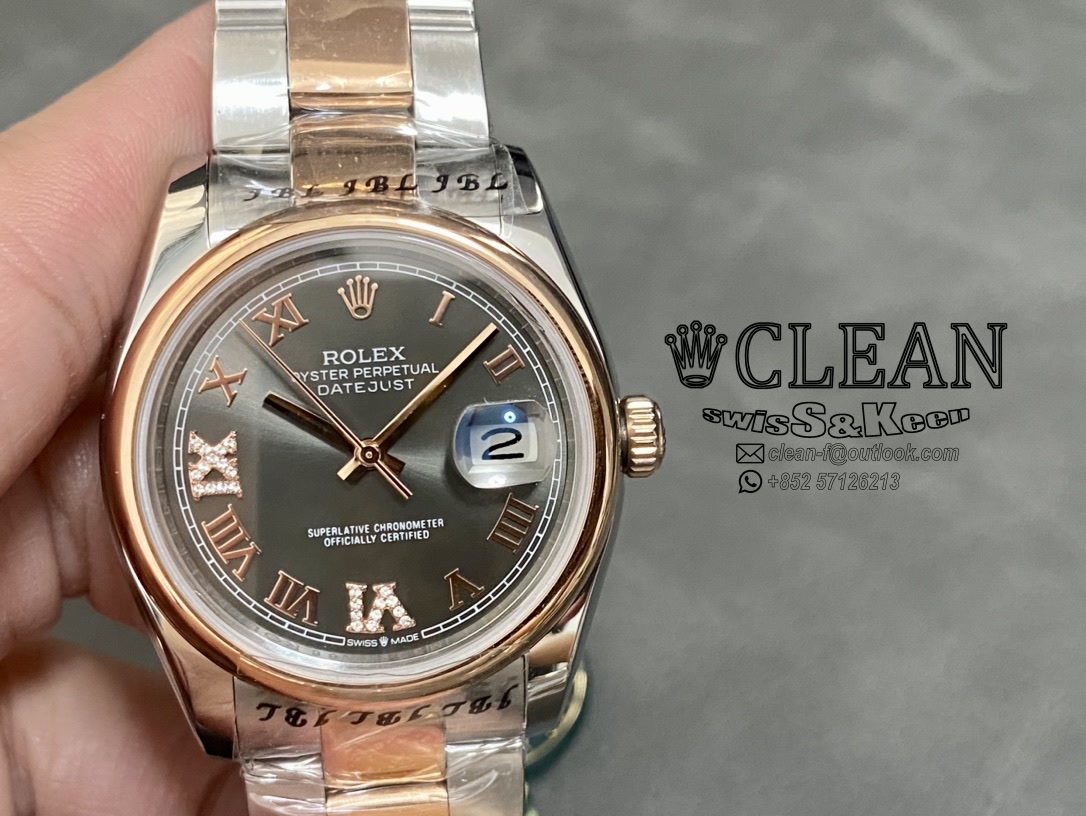 1522cd4b9b232f2fe541ead36aeab728 ROLEX DATEJUST BLACK DIAL 36MM - Image 1