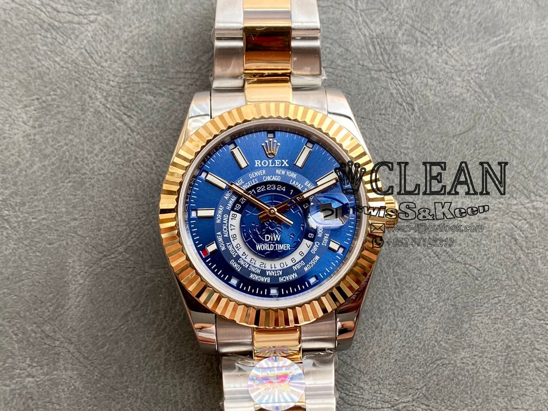 168bb4c95391c1c7c9c7c0a1362a0748 ROLEX SKY-DWELLER BLUE DIAL 42MM - Image 1