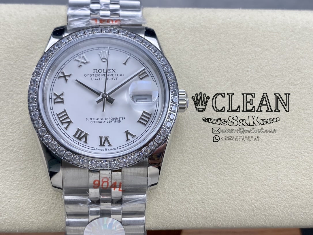 173e4d3246944deb11e0b87fde27465b ROLEX DATEJUST WHITE DIAL 36MM - Image 1