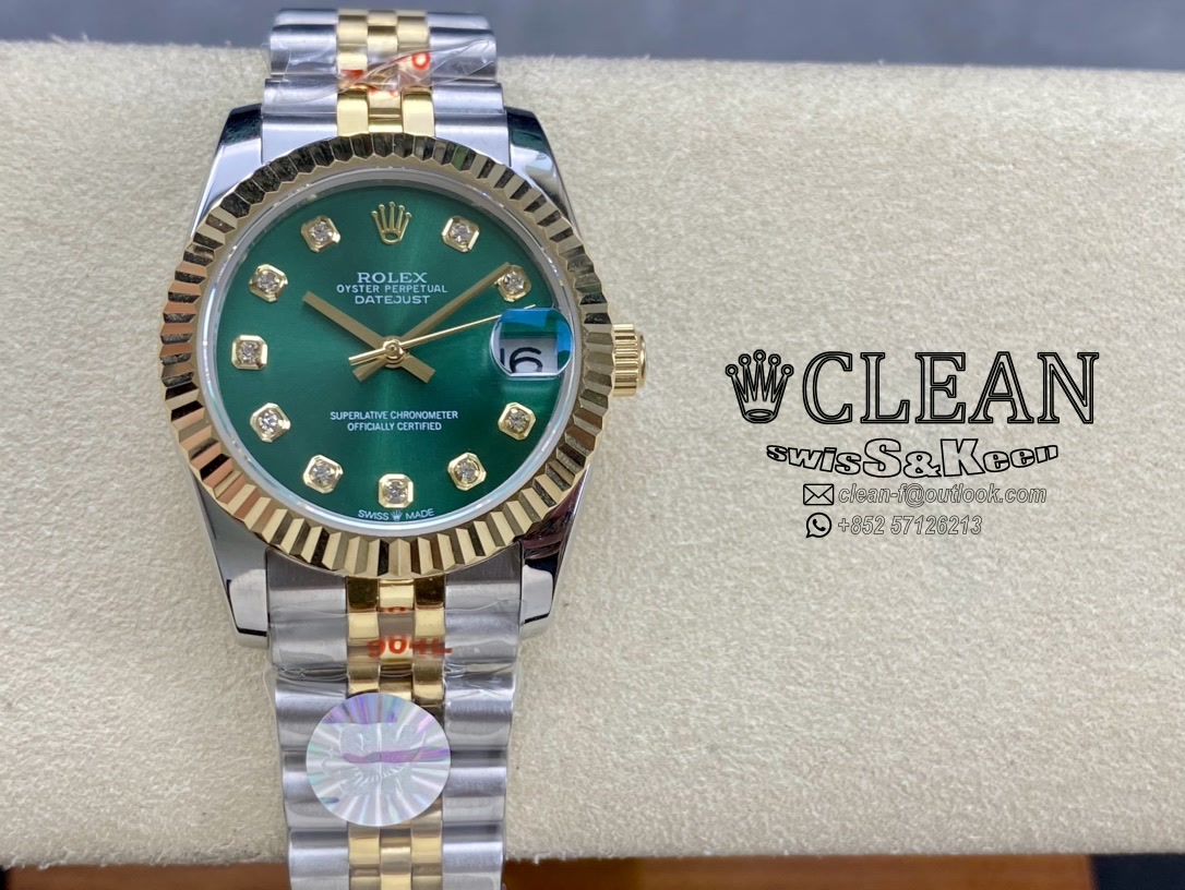 184347f7e3652aeca7fae023f43c8a15 ROLEX LADY-DATEJUST GREEN DIAL 31MM - Image 1