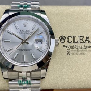 ROLEX DATEJUST SILVER DIAL 41MM