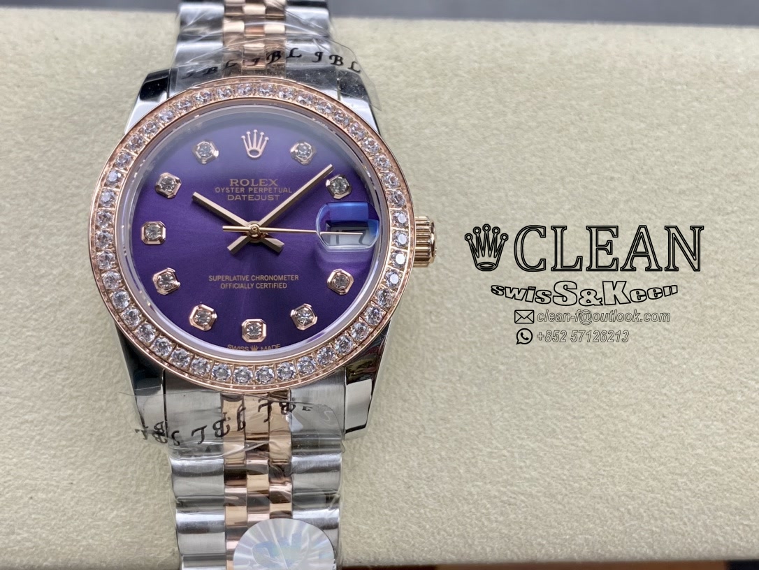 1f125a44d29fd6c72a839c1a34f364c2 ROLEX LADY-DATEJUST VIOLET DIAL 31MM - Image 1