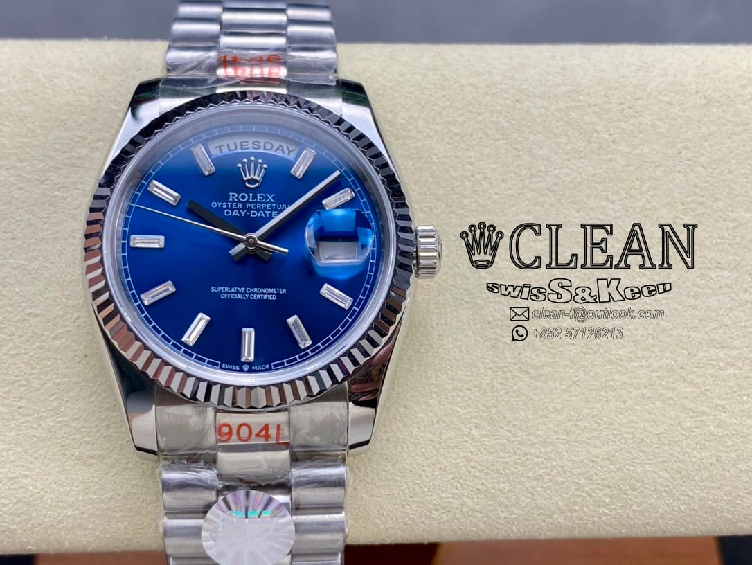 22d8f014ff02af54bc916c95d61efca5 ROLEX DAY-DATE BLUE DIAL 36MM - Image 1