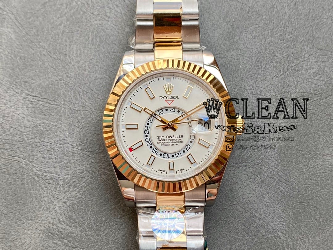 24c554fa9ae2c28e8937b1dccb80ee41 ROLEX SKY-DWELLER WHITE DIAL 42MM - Image 1
