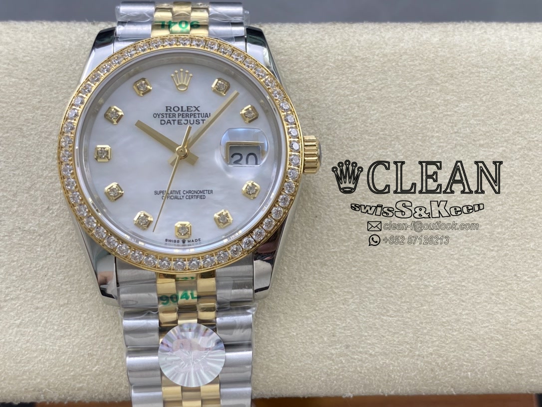 28503a5774f735d2eae4c61b1214dcec ROLEX DATEJUST WHITE DIAL 36MM - Image 1