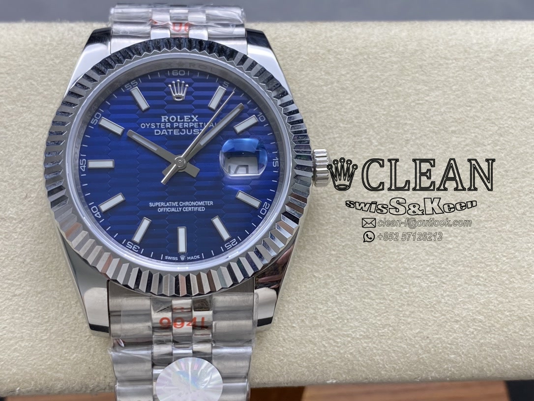 35e3af6bfe4f8d9bb6f569a5514feb19 ROLEX DATEJUST BLUE DIAL 41MM - Image 1