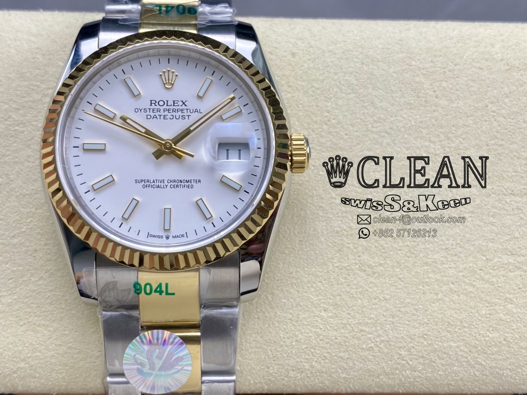 39d70e45a171646f5b08e7882ed921aa ROLEX DATEJUST WHITE DIAL 36MM - Image 1