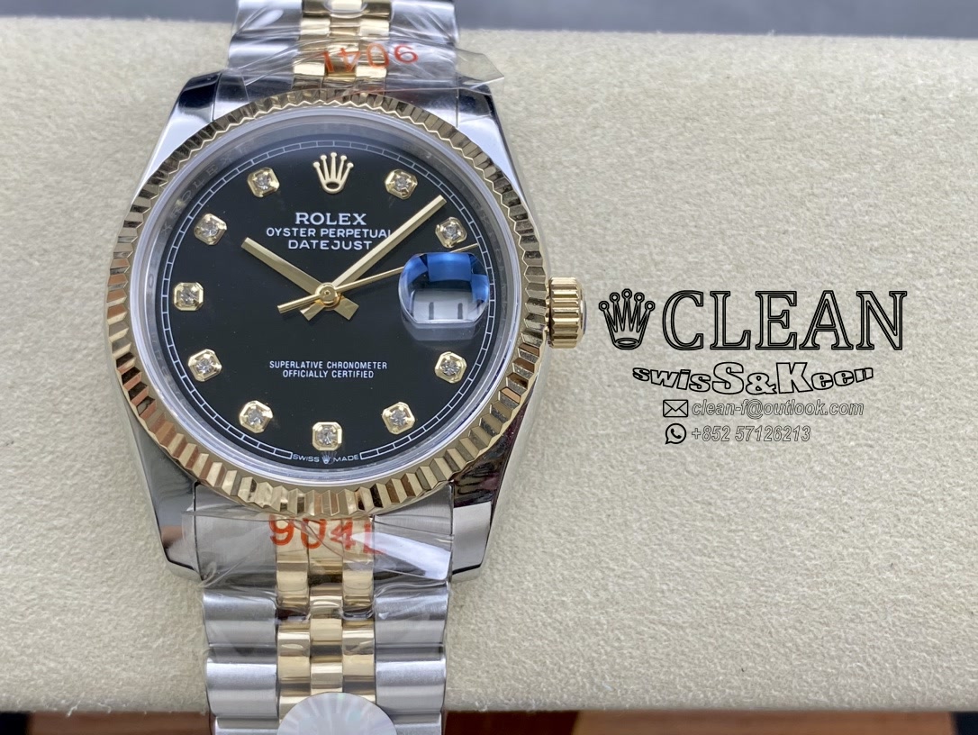 3d63c9ff30fafb369b4f4805468237b2 ROLEX DATEJUST BLACK DIAL 36MM - Image 1