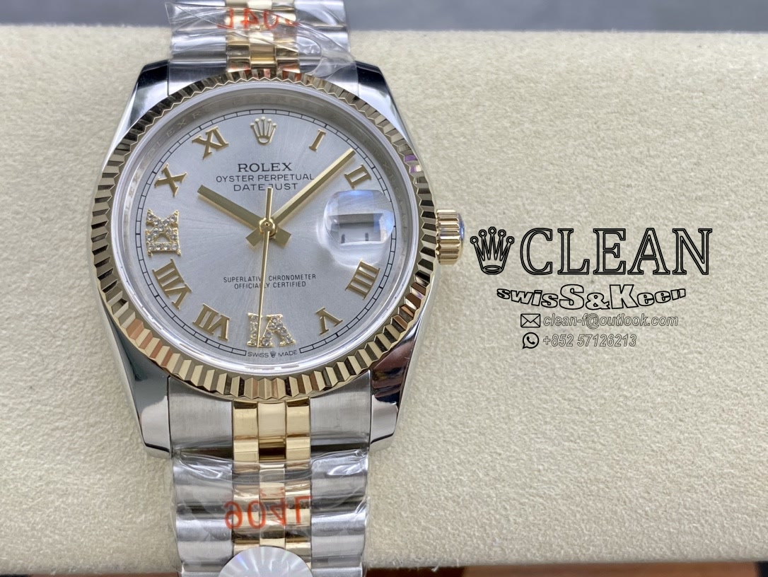 462f66766dab64e5fcb99d1eb9d1bcfd ROLEX DATEJUST SILVER DIAL 36MM - Image 1