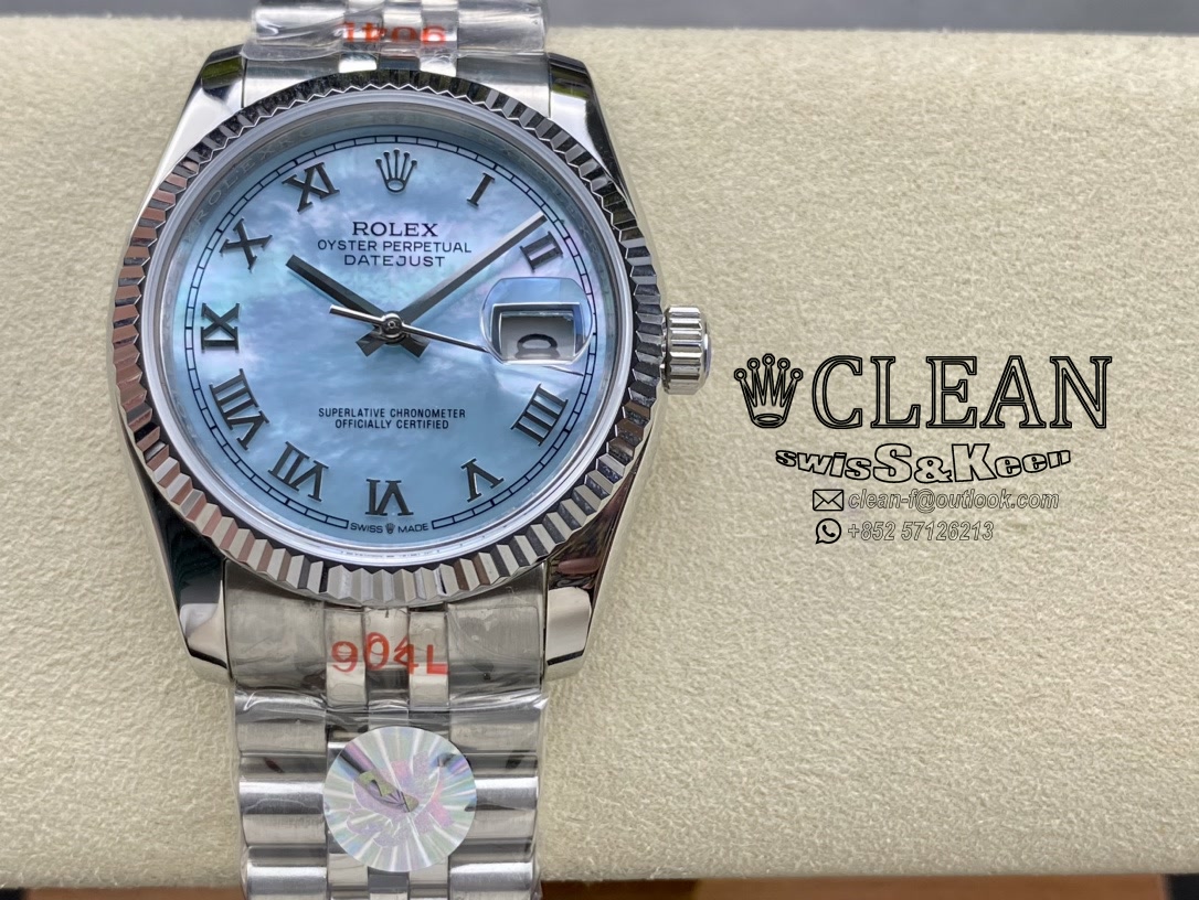 486fe769dbeae688b9c0a1e9e213d35e ROLEX DATEJUST BLUE DIAL 36MM - Image 1