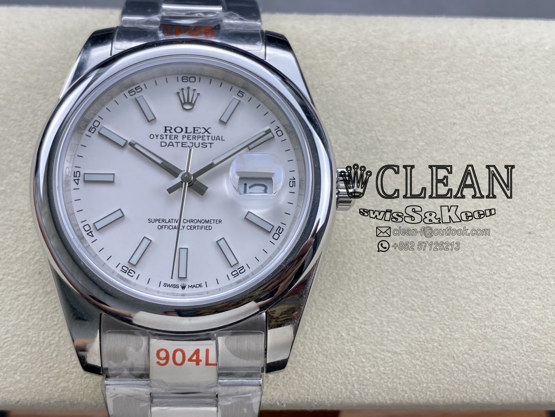 5461216267b205b123b82c2e72f28e74 ROLEX DATEJUST WHITE DIAL 41MM - Image 1