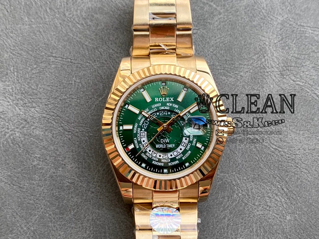 56901f24d211226004c2938c7ed20ce2 ROLEX SKY-DWELLER GREEN DIAL 42MM - Image 1