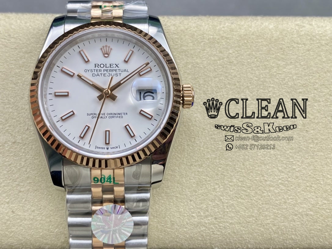 5756213d4213cc6a8f98a1c9f4580d4c ROLEX DATEJUST WHITE DIAL 36MM - Image 1