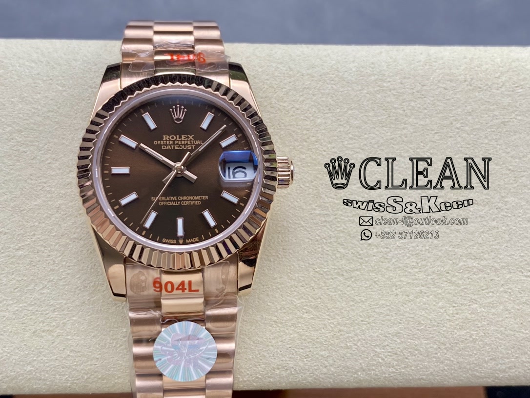 57637580394d70017a4d221873fcf9f5 ROLEX LADY-DATEJUST BROWN DIAL 31MM - Image 1