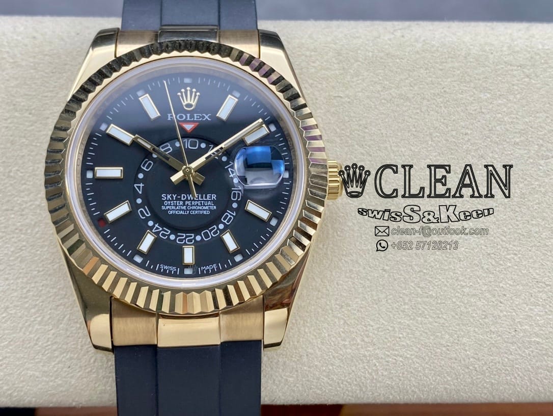 57af14773434c4bd419beaf7197a14c8 ROLEX SKY-DWELLER BLACK DIAL 42MM - Image 1