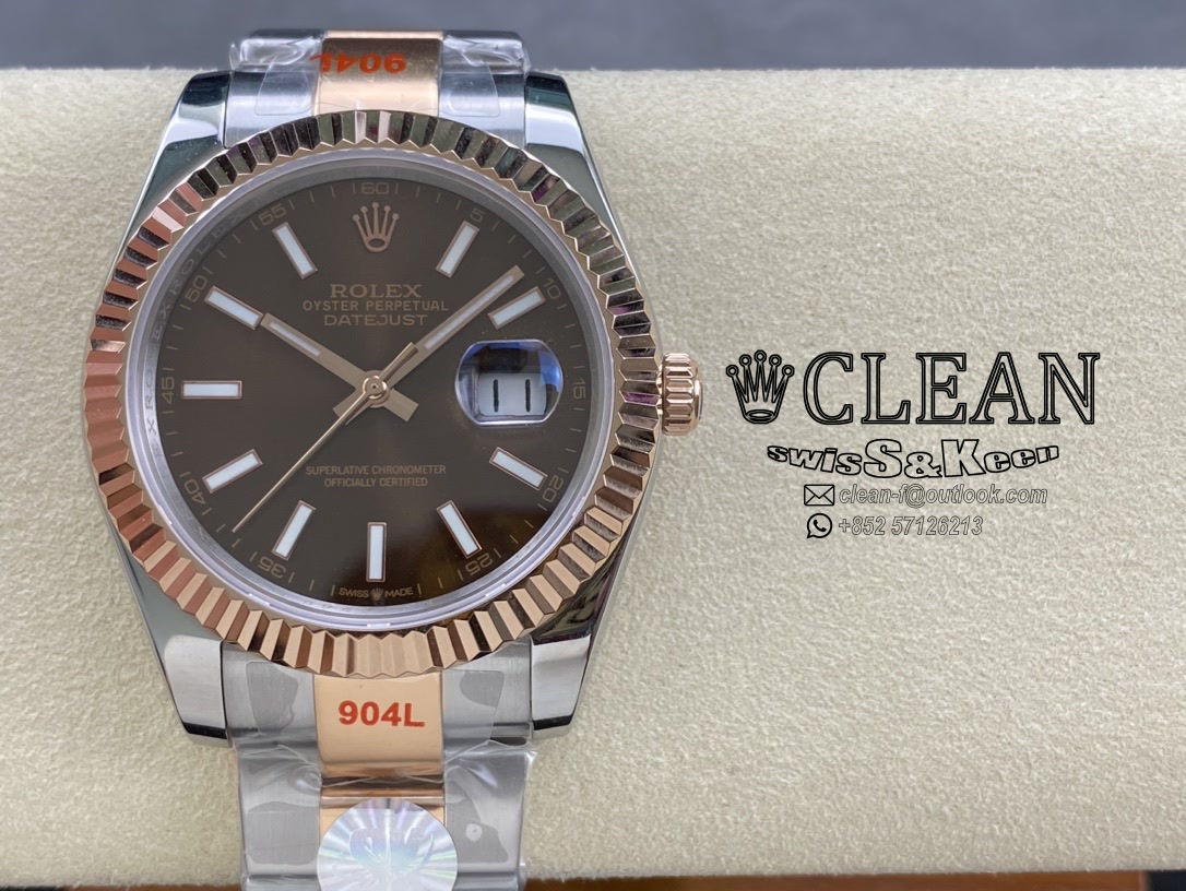 592610133c6773bddc4f896ae99b07cb ROLEX DATEJUST BROWN DIAL 41MM - Image 1
