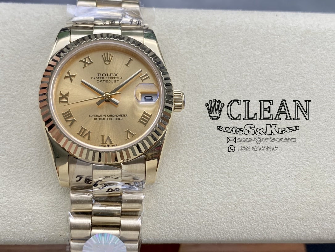 5b02d972bf600590519d6901257c0cdd ROLEX LADY-DATEJUST GOLD DIAL 31MM - Image 1