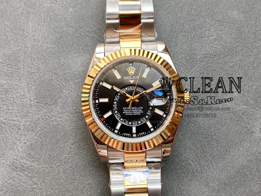 5d78fc86217227b2840d1d9ca138367f ROLEX SKY-DWELLER BLACK DIAL 42MM - Image 1