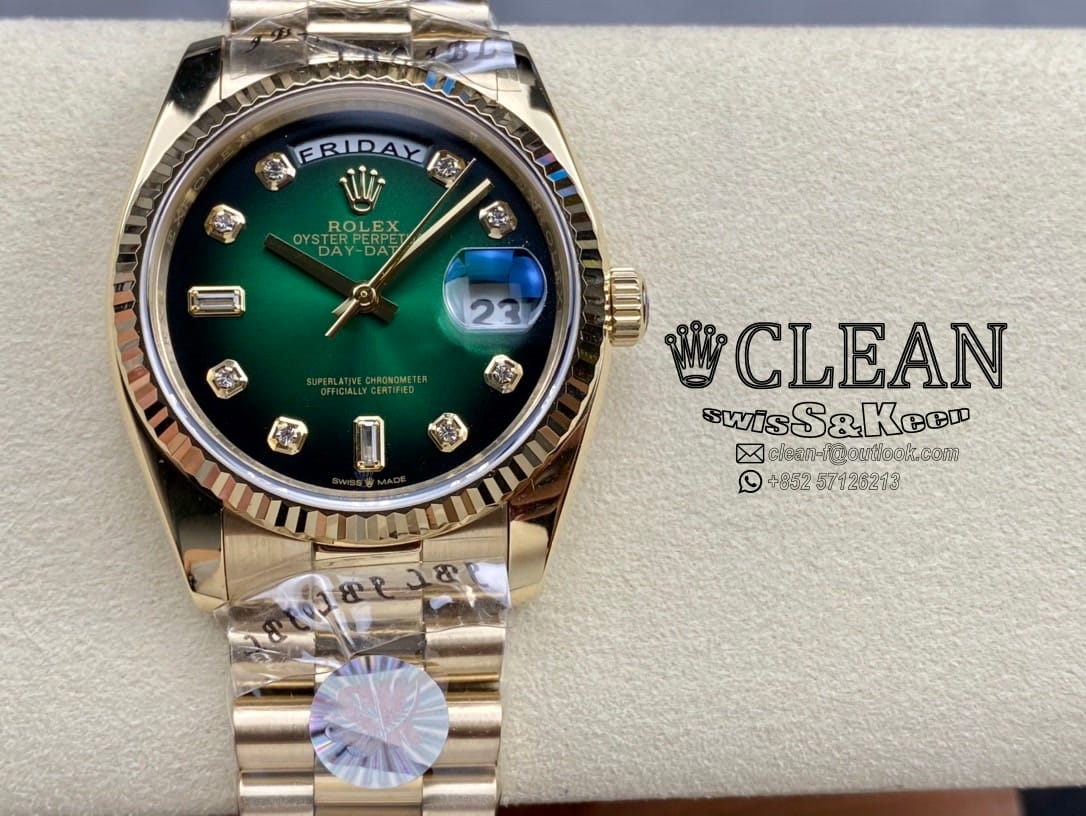5f487715463b141401aaa36e7a7ca939 ROLEX DAY-DATE GREEN DIAL 36MM - Image 1