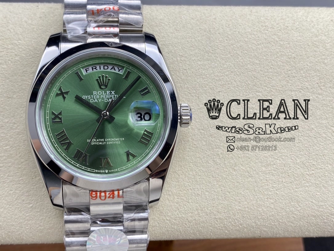 6028535b3412817ecc9ce8710a12c8b0 ROLEX DAY-DATE GREEN DIAL 36MM - Image 1
