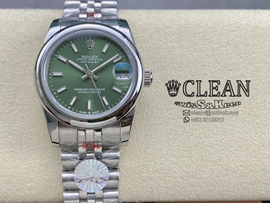60c9940e352b680512e99c8b77308446 ROLEX LADY-DATEJUST GREEN DIAL 31MM - Image 1