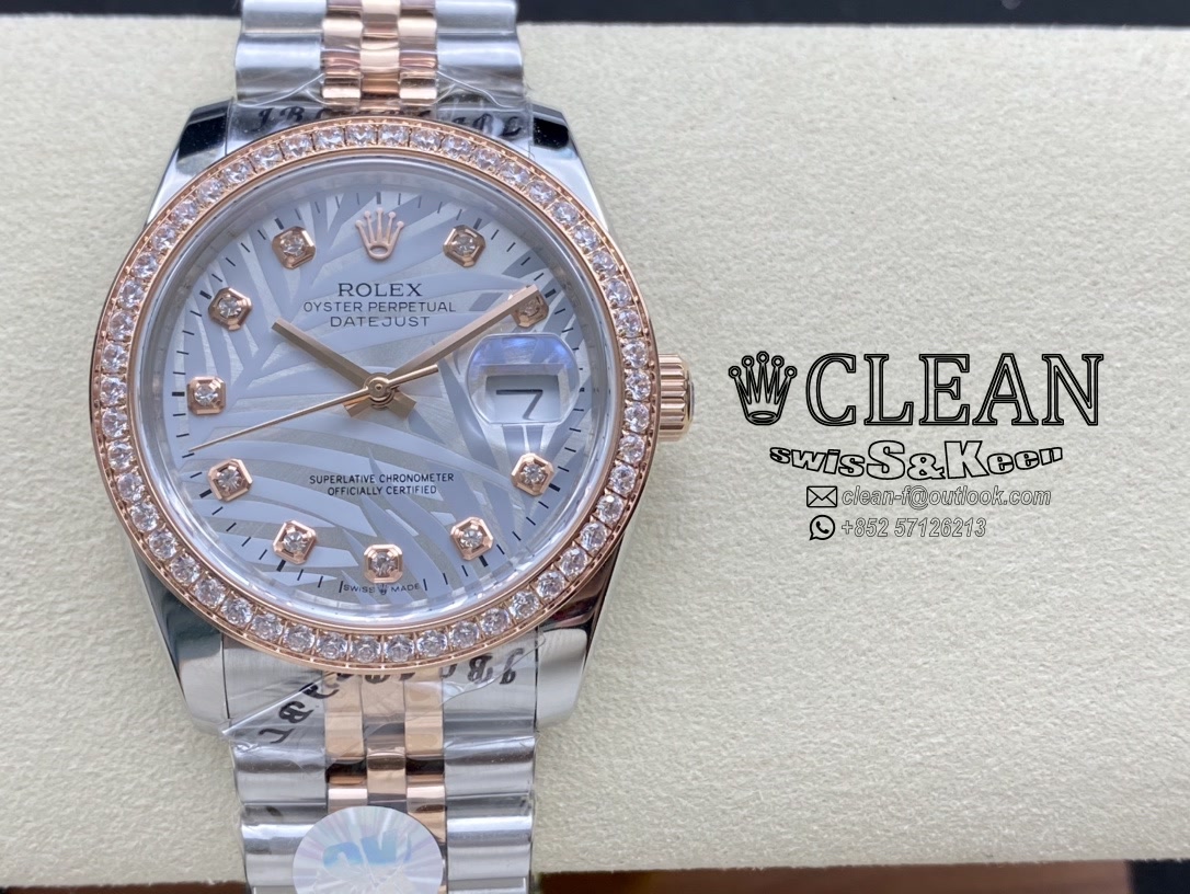 64233d9339990e0769da27583f98c2bc ROLEX DATEJUST WHITE DIAL 36MM - Image 1