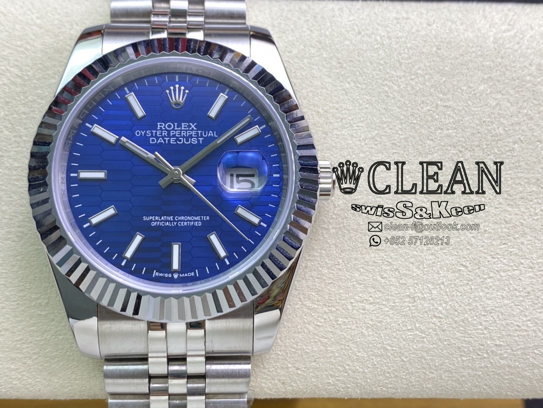 67b56c7b371815cfb5902f2ffa47cddf ROLEX DATEJUST BLUE DIAL 41MM - Image 1