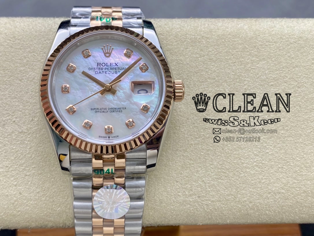 68fb91b7eed2ee8a9f1cf3b6a71bda29 ROLEX DATEJUST WHITE DIAL 36MM - Image 1
