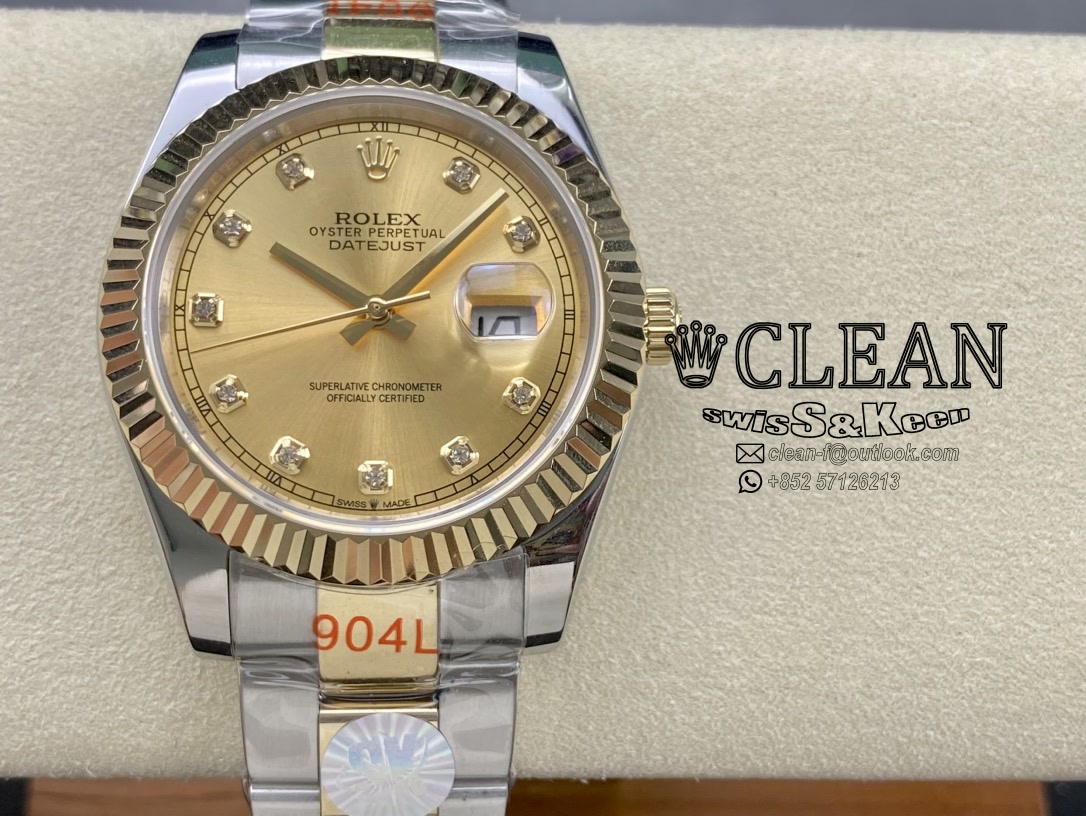 69038da09ba2943888be6c4eb51378d3 ROLEX DATEJUST GOLD DIAL 41MM - Image 1