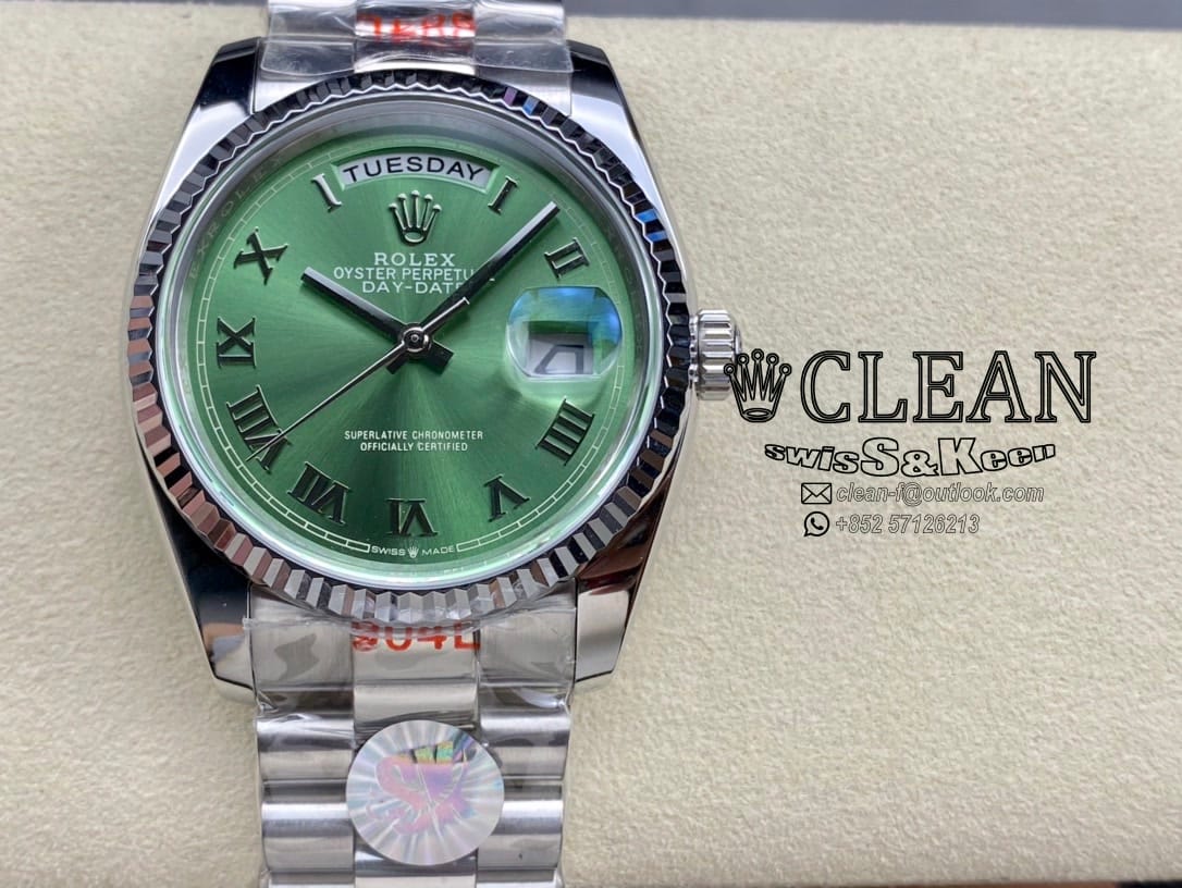 6f19e480f65c566709b1cec9ba886d94 ROLEX DAY-DATE GREEN DIAL 36MM - Image 1