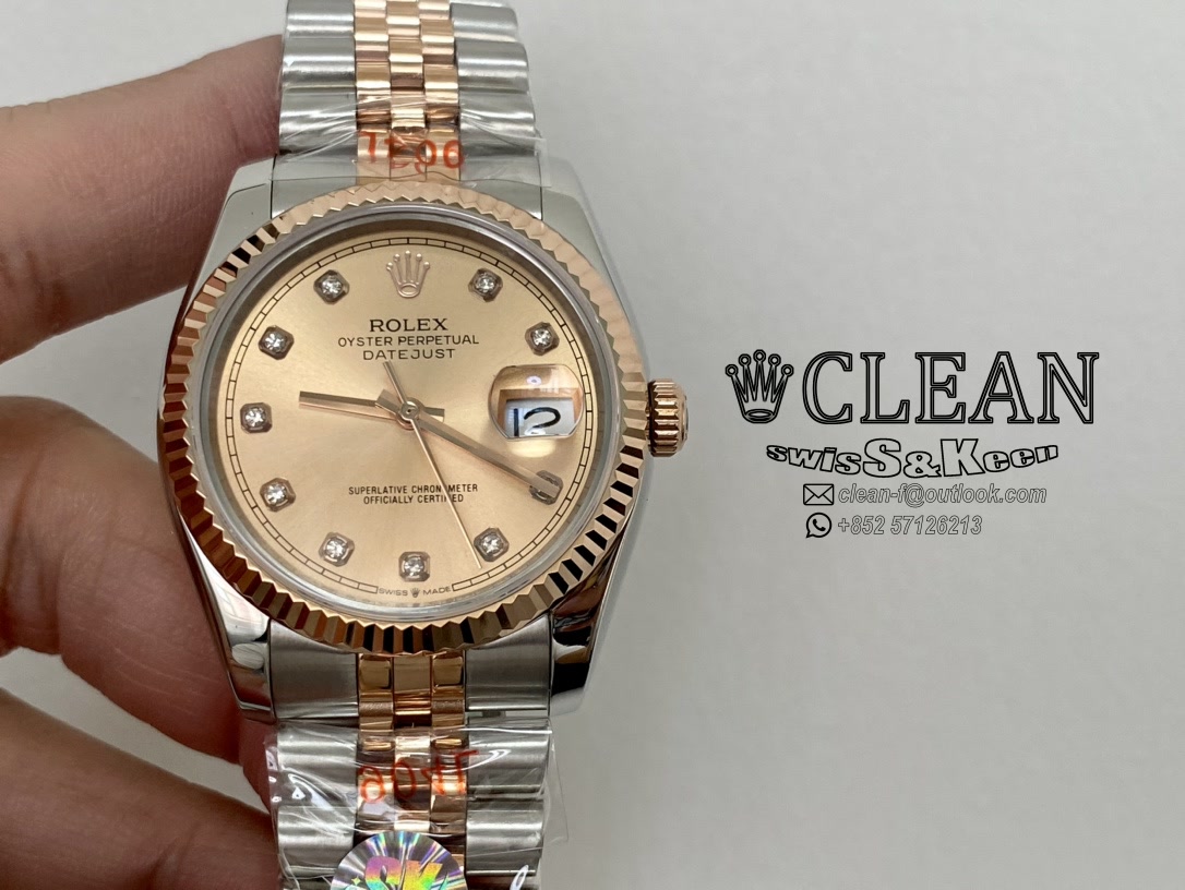 7060406eeca8b5ee18f178bdd5b3ed55 ROLEX DATEJUST GOLD DIAL 36MM - Image 1