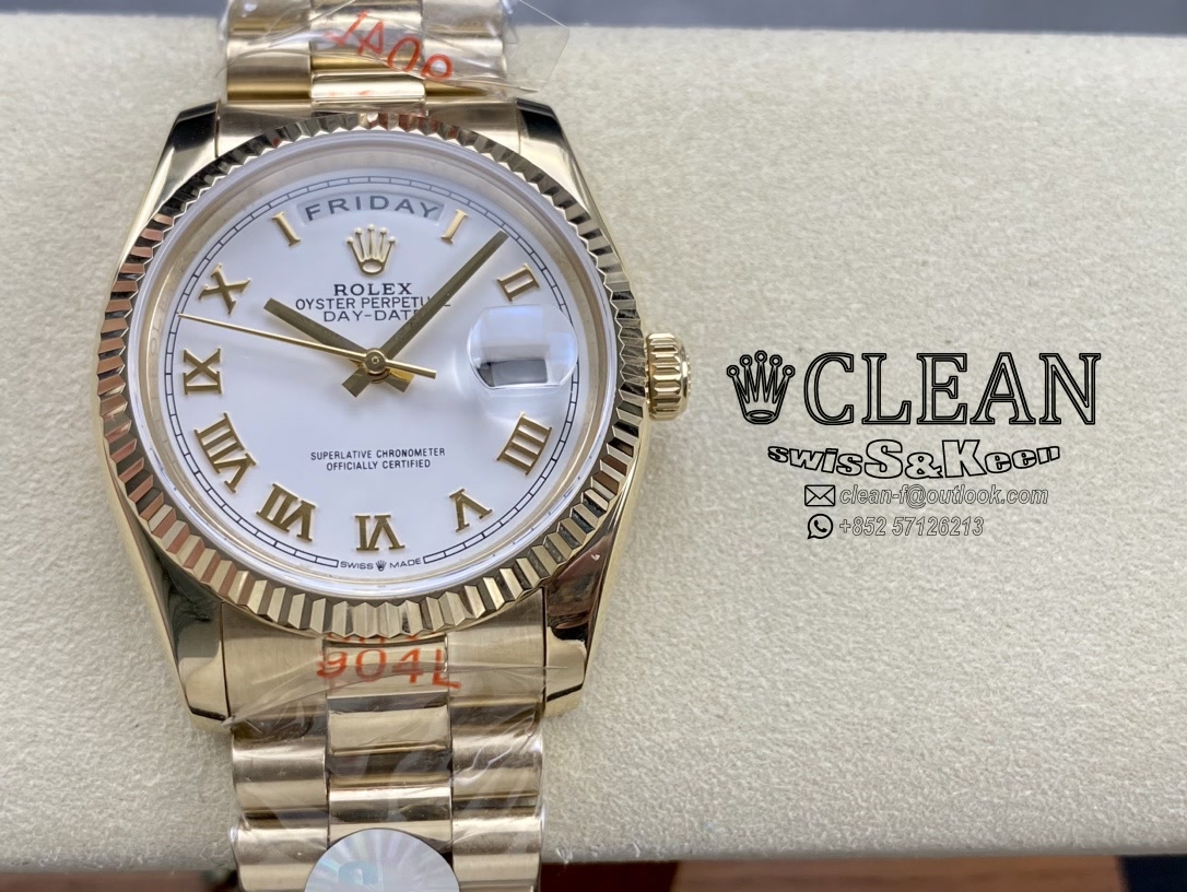 72223e194494ef87713477d6261bbeda ROLEX DAY-DATE WHITE DIAL 36MM - Image 1