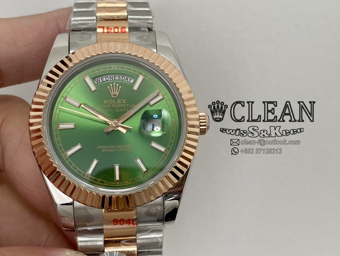 7374b2b445f69a876a992750db4bf41a ROLEX DAY-DATE GREEN DIAL 40MM - Image 1