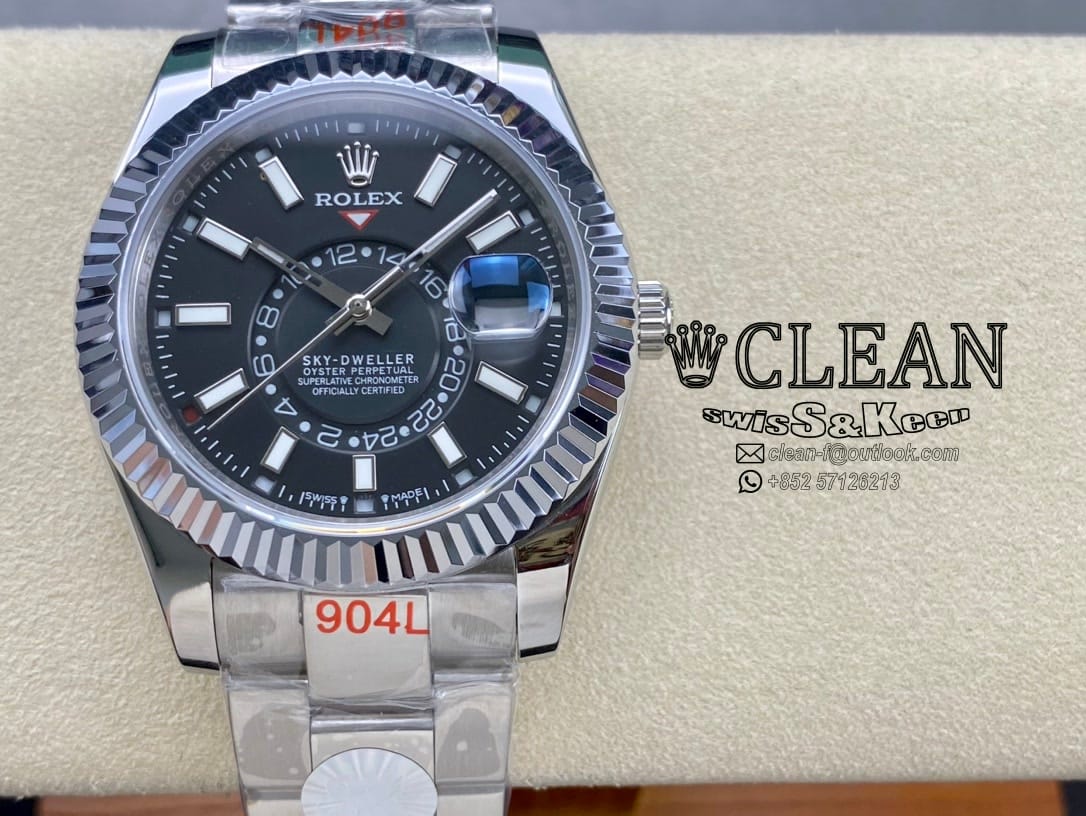 76259c4c5abe1f95125017682fc3b0d7 ROLEX SKY-DWELLER BLACK DIAL 42MM - Image 1