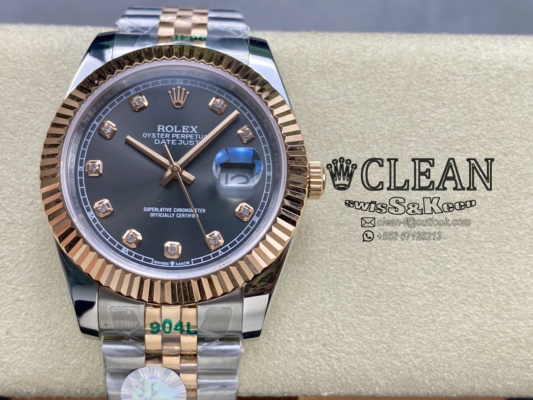 7e51ee60d91b1d10f9d5d3d7baf78ba2 ROLEX DATEJUST BLACK DIAL 41MM - Image 1