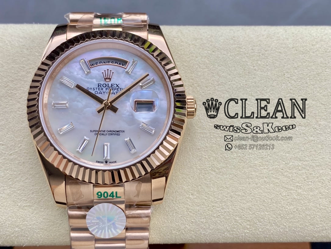 804404c0fcb405afbd8078c95f0ba6b4 ROLEX DAY-DATE WHITE DIAL 40MM - Image 1
