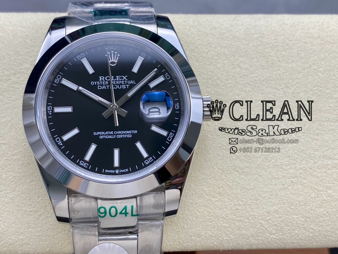 86972f377e537586d65425cc40445770 ROLEX DATEJUST BLACK DIAL 41MM - Image 1