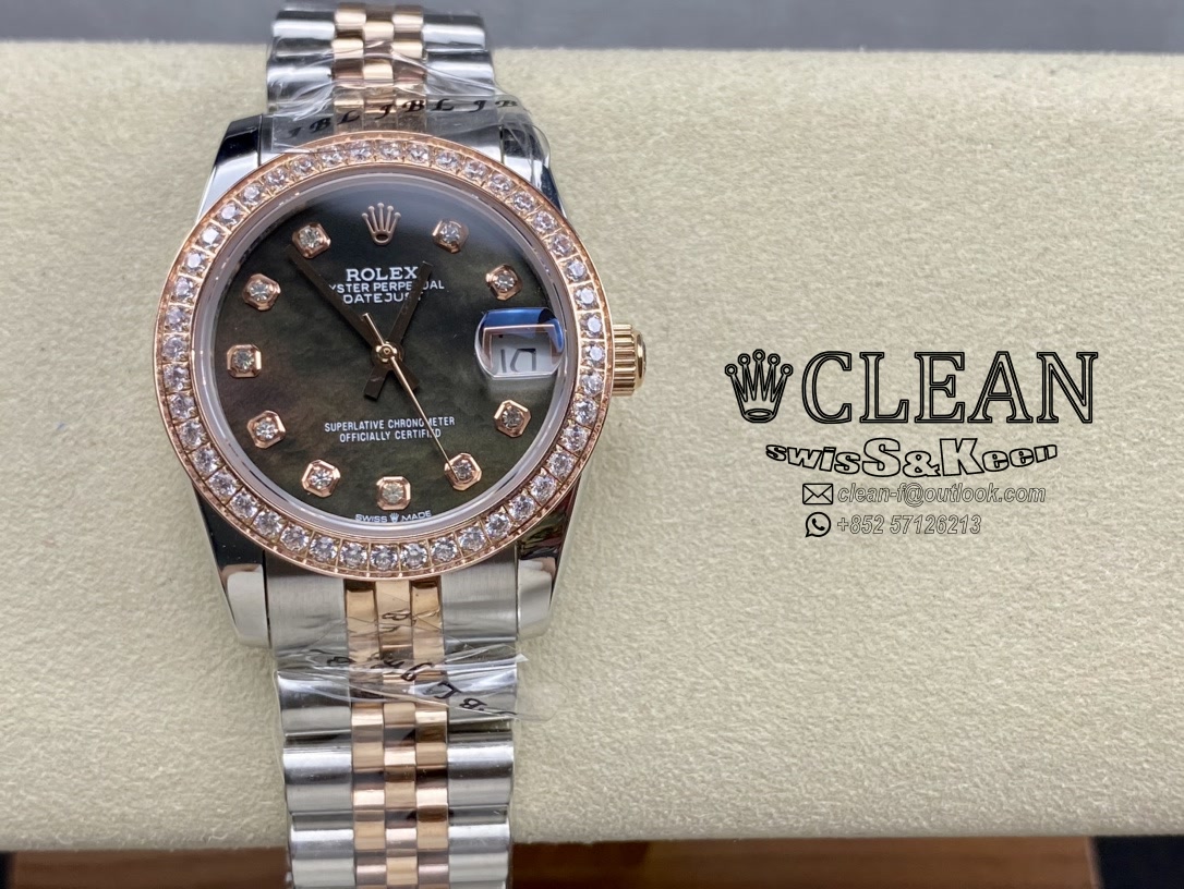 8a821f19878ba6382aec92d6ab9b99e1 ROLEX LADY-DATEJUST BLACK DIAL 31MM - Image 1