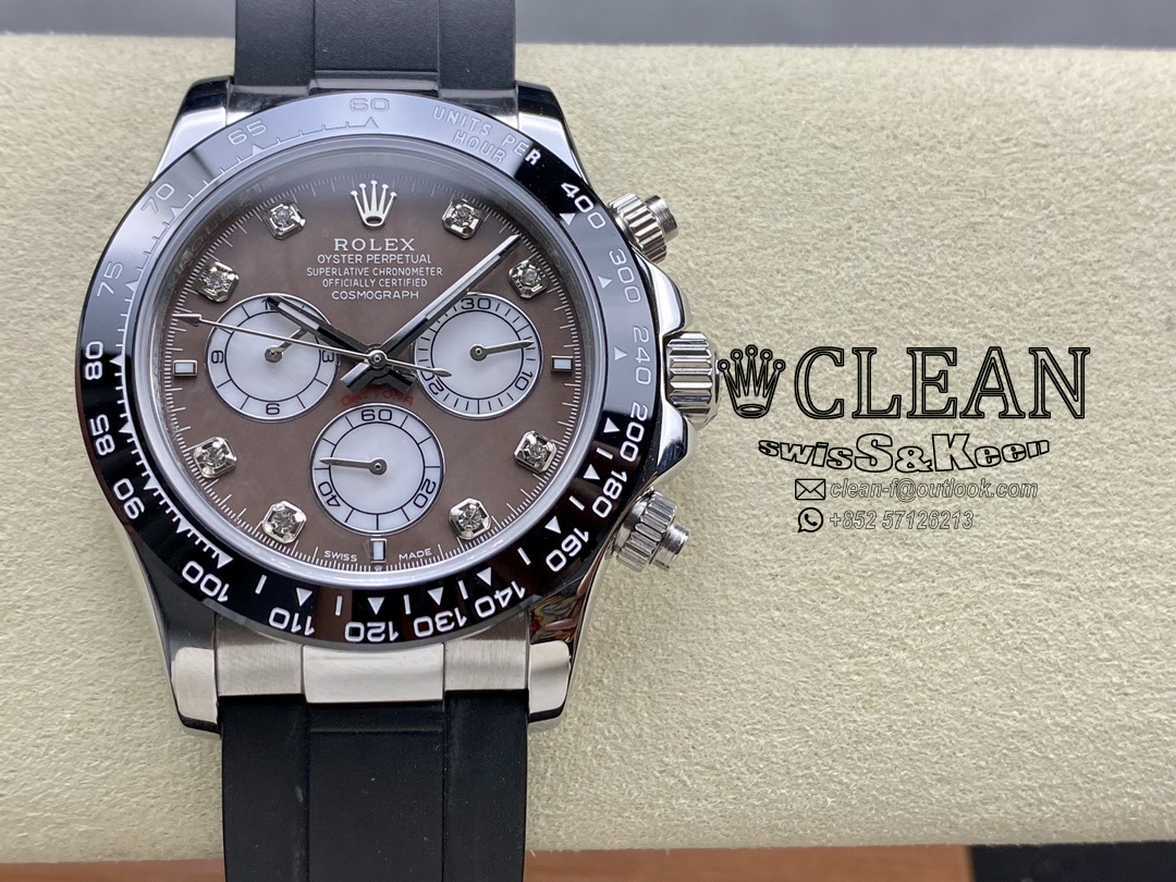 8afe1cd1f03d229672382b9e6940aacd ROLEX DAYTONA BROWN DIAL 40MM - Image 1