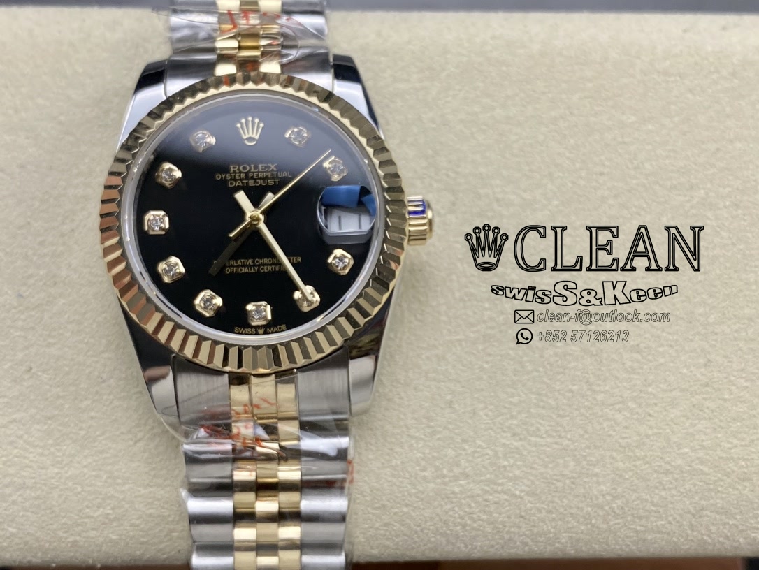 8d4b15935b75e7d2e0f5d564d5710858 ROLEX LADY-DATEJUST BLACK DIAL 31MM - Image 1