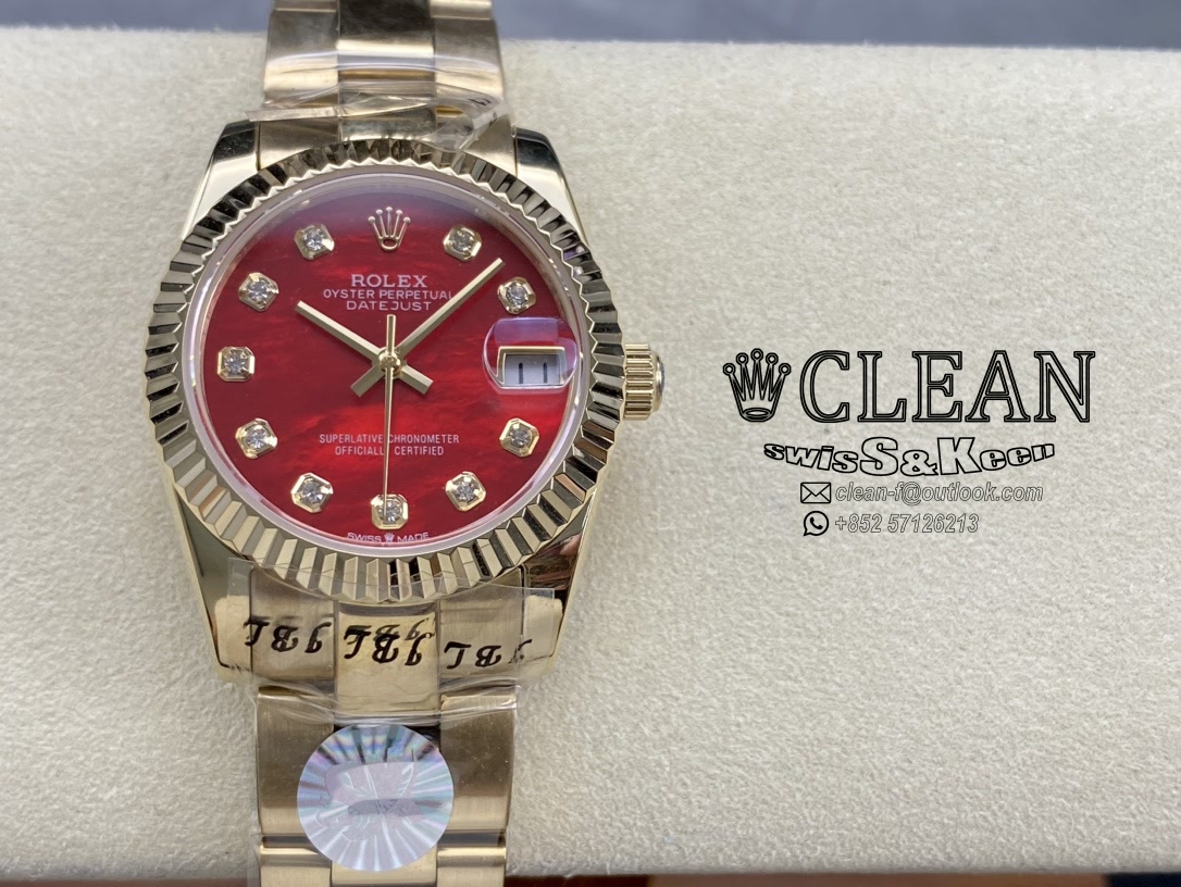 8fefdf2a87bfc6f25461a3bfee32f918 ROLEX LADY-DATEJUST RED DIAL 31MM - Image 1