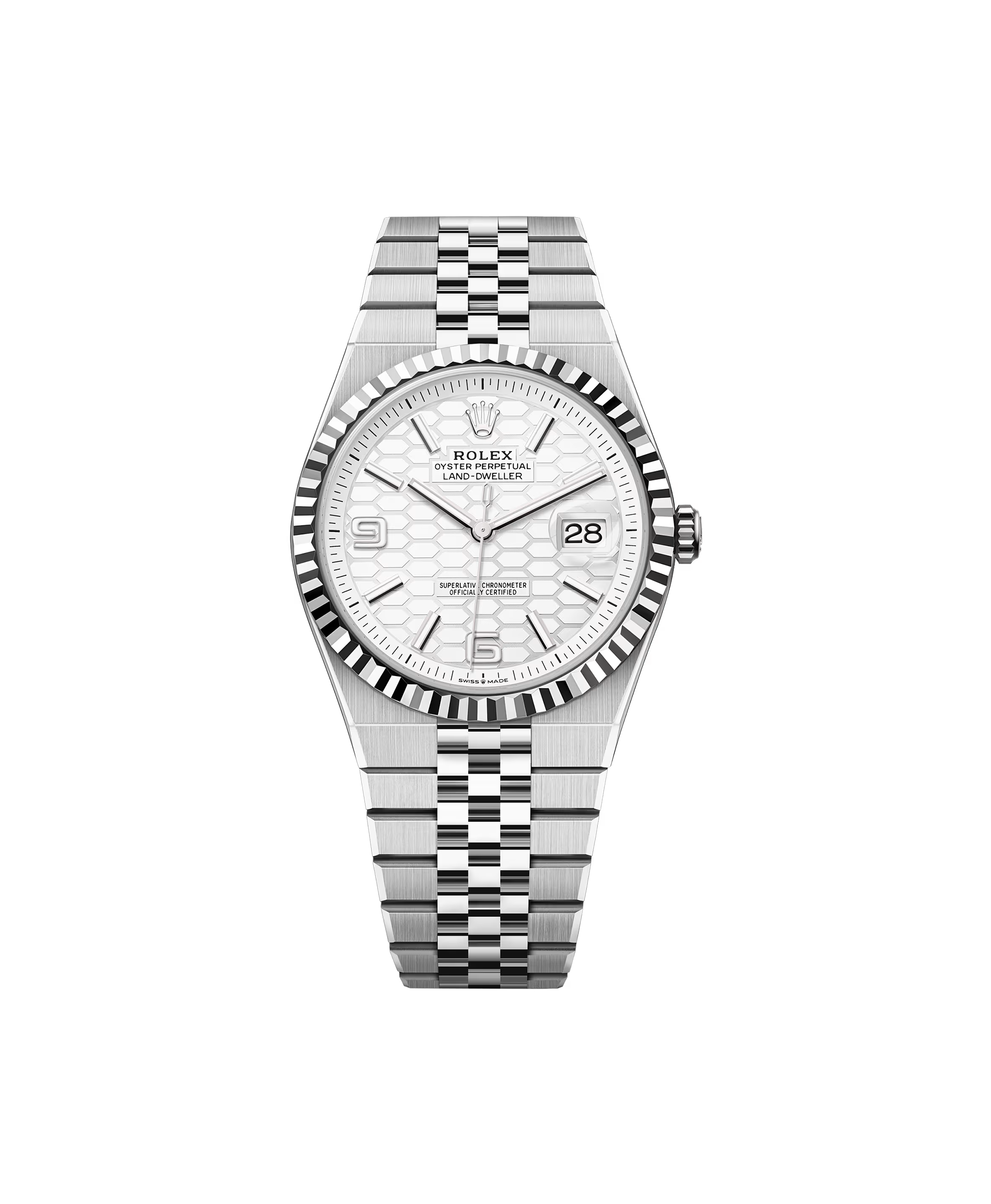 920e9a67b051071aec402b893688f515 ROLEX LAND DWELLER WHITE DIAL 40MM - Image 1