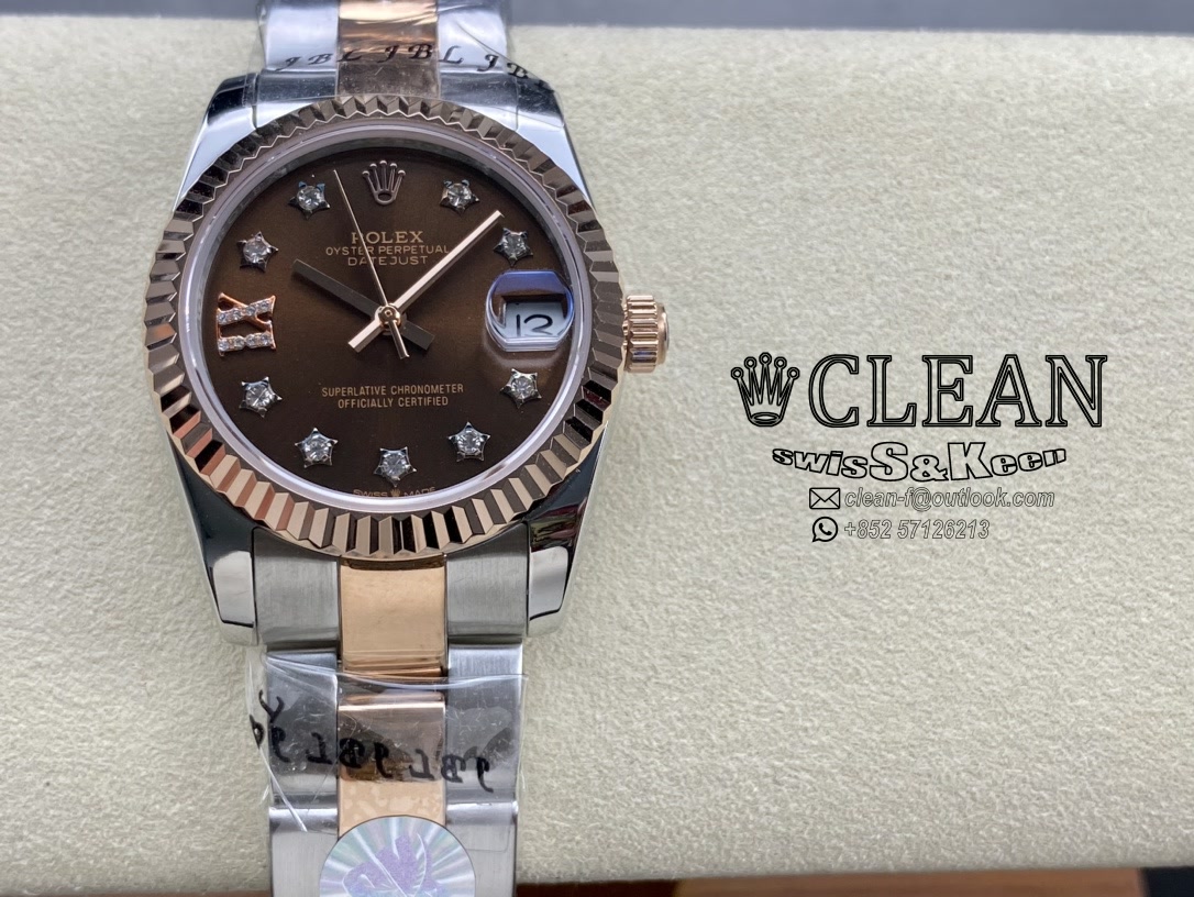 996a94edd9d8487a3c25fb31e010eee9 ROLEX LADY-DATEJUST BROWN DIAL 31MM - Image 1
