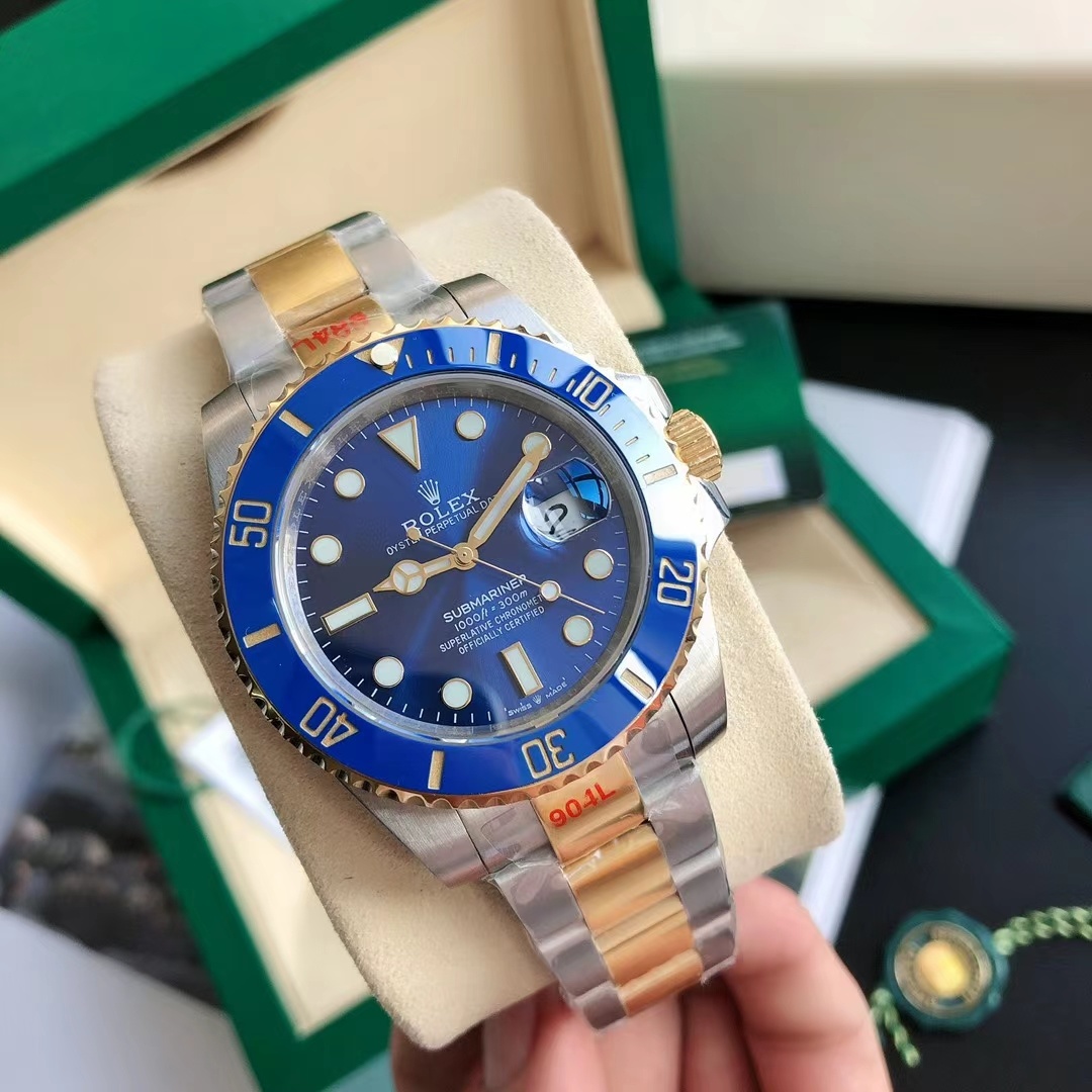 a13e593107ddaf4f2ed3726fa925ca43 BLUESY ROLEX SUBMARINER BLUE DIAL 41MM m126613lb-0002 - Image 1