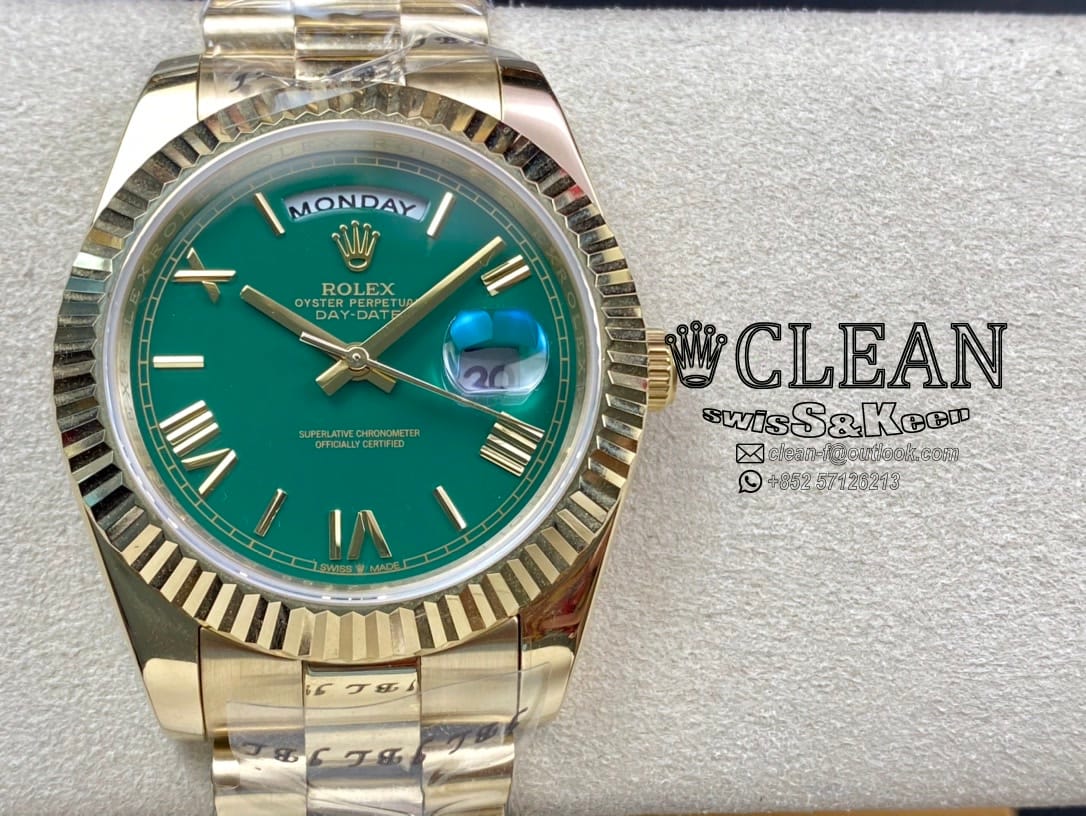 a40e5e3c48c616757422dd4875908795 ROLEX DAY-DATE GREEN DIAL 40MM - Image 1